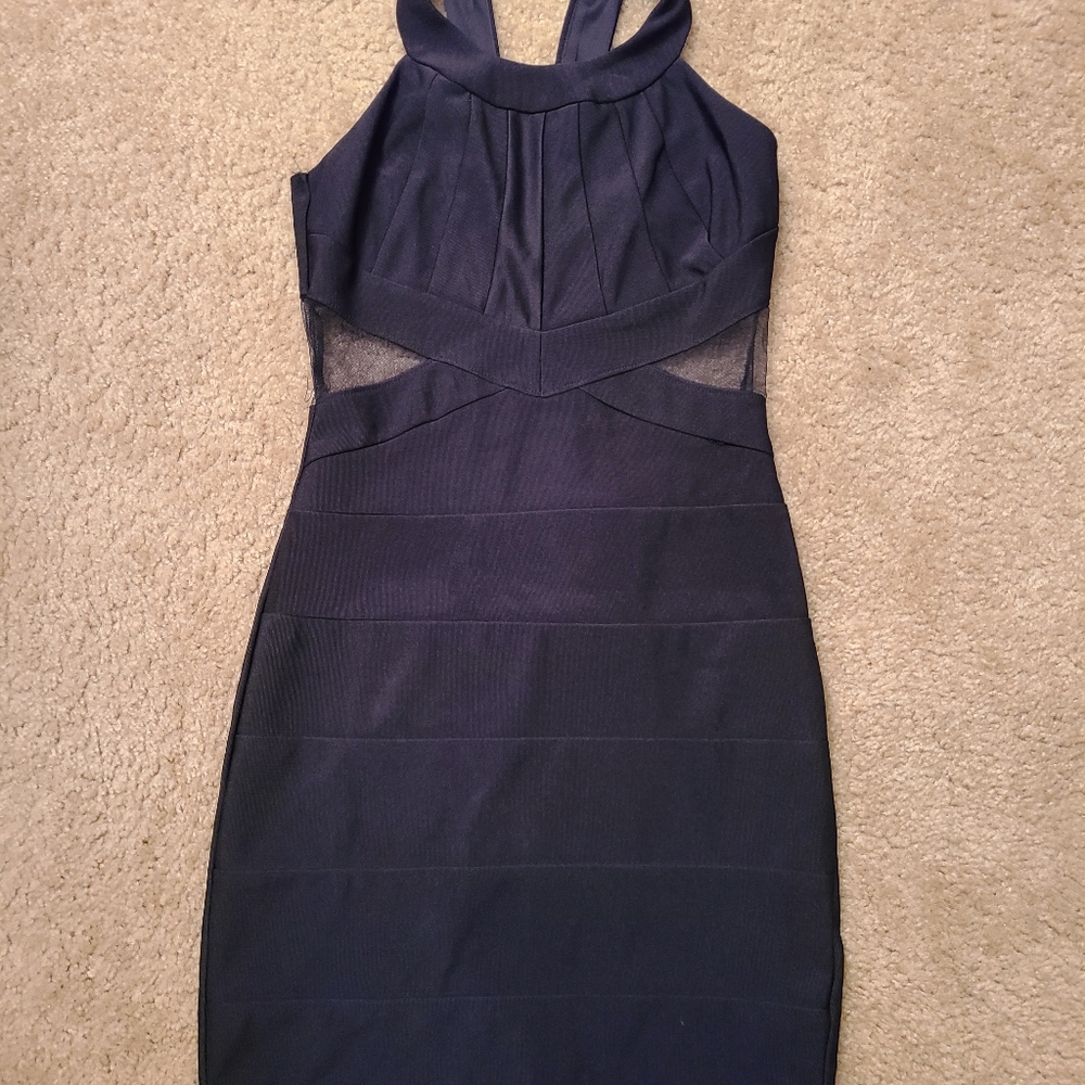Black knit dress